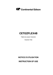 CONTINENTAL EDISON CETI2ZFLEX4B Notice D'utilisation