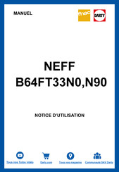 NEFF B64FT33N0 Manuel D'utilisation Et Notice D'installation