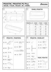 RAVAK PRAKTIK PU Plus 165x85 R Mode D'emploi