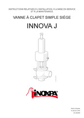 iNOXPA INNOVA J Instructions Relatives À L'installation, À La Mise En Service Et À La Maintenance