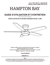 HAMPTON BAY 1000 000 000 Guide D'utilisation Et D'entretien