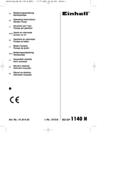 EINHELL BG-GP 1140 N Mode D'emploi