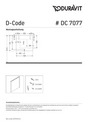 Duravit D-Code DC 7077 Instructions De Montage
