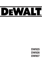 DeWalt DW907 Mode D'emploi