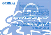 Yamaha YFM5FGA Manuel Du Propriétaire