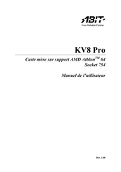 Abit KV8 Pro Manuel De L'utilisateur