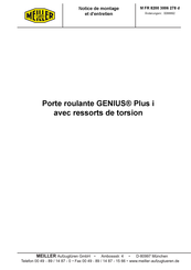 MEILLER GENIUS Plus i Notice De Montage Et D'entretien