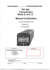 Filser Electronic TRT 800 Manuel D'utilisation