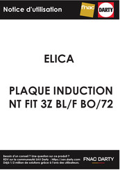 Elica NT FIT 3Z BL/F BO/72 Prescriptions De Montage Et Mode D'emploi