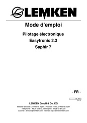 LEMKEN Easytronic 2.3 Mode D'emploi