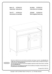 Walker Edison NORMHO42 Instructions De Montage