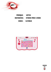 VTech STORIO MAX 5 Manuel D'utilisation