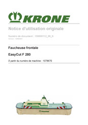 Krone EasyCut F 280 Notice D'utilisation Originale