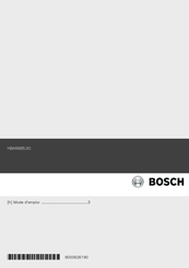 Bosch HBA56B5 0C Serie Mode D'emploi