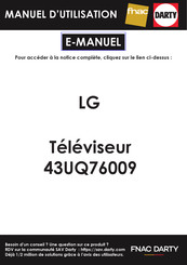 LG 43UQ76009 Guide De L'utilisateur