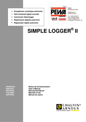 Chauvin Arnoux SIMPLE LOGGER II Notice De Fonctionnement