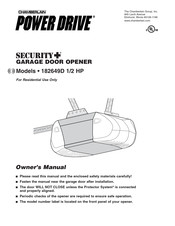 CHAMBERLAIN Power Drive 182649D 1/2 HP Manuel D'instructions