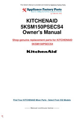 KitchenAid 5KSM150PSECS4 Mode D'emploi