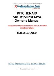 KitchenAid 5KSM150PSEMY4 Mode D'emploi