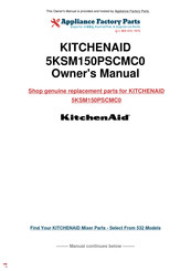 KitchenAid 5KSM150PSCMC0 Mode D'emploi