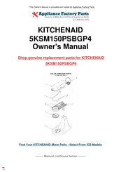 KitchenAid 5KSM150PSBGP4 Mode D'emploi