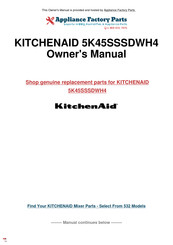 KitchenAid 5K45SSSDWH4 Mode D'emploi