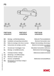 KWC F5ET1016 Notice De Montage Et De Mise En Service