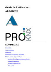 PROKNX ARAGON 2 Guide De L'utilisateur