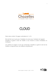 chazelles CLOUD 70L VAD Notice D'installation Et D'utilisation