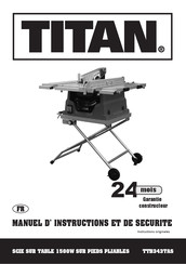 Titan TTB343TAS Manuel D'instructions Et De Sécurité