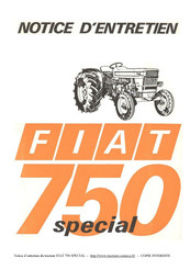 Fiat 750 Special Manuel D'entretien