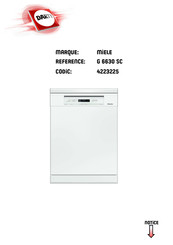 Miele G 6630 SC Mode D'emploi