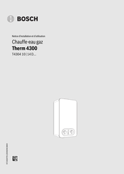 Bosch Therm T4304 10 D Serie Notice D'installation Et D'utilisation