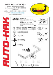 AUTO-HAK A21V Instructions De Montage