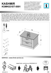 Forte KASHMIR KSMK021ST-0001 Notice De Montage