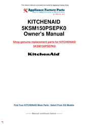 KitchenAid 5KSM150PSEPK0 Mode D'emploi