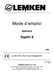 LEMKEN Saphir 8 Mode D'emploi