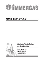 Immergas NIKE Star 24 3 B Notice D'installation Et D'utilisation