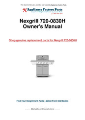 Nexgrill 720-0830H Consignes Pour L'assemblage