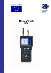 PCE Instruments P611 Notice D'emploi