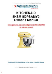 KitchenAid 5KSM150PSAMY0 Mode D'emploi