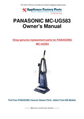 Panasonic MC-UG583 Manuel D'utilisation