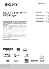 Sony UBP-X1000ES Mode D'emploi