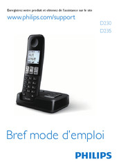 Philips D2354B/38 Bref Mode D'emploi