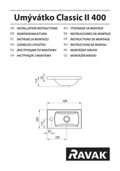 RAVAK Classic II 400 XJX01140004 Instructions De Montage