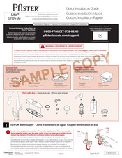 Pfister Lita GT529-SM Guide D'installation Rapide