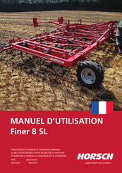 horsch Finer 8 SL Manuel D'utilisation