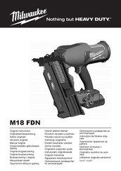 Milwaukee M18 FDN-0X Notice Originale