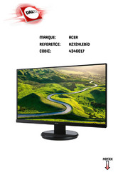 Acer K272HLEBID Manuel De L'utilisateur