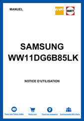 Samsung WW11DG6B85LK Manuel D'utilisation